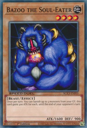 Bazoo the Soul-Eater (SGX3-ENF03) - Speed Duel GX: Duelists of Shadows 1st Edition Speed Duel GX: Duelists of Shadows Yugioh Single Squirtle Squad Card Shop.