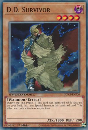 D.D. Survivor (SGX3-ENF06) - Speed Duel GX: Duelists of Shadows 1st Edition Speed Duel GX: Duelists of Shadows Yugioh Single Squirtle Squad Card Shop.