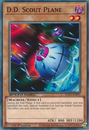 D.D. Scout Plane (SGX3-ENF07) - Speed Duel GX: Duelists of Shadows 1st Edition Speed Duel GX: Duelists of Shadows Yugioh Single Squirtle Squad Card Shop.
