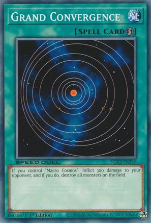 Grand Convergence (SGX3-ENF16) - Speed Duel GX: Duelists of Shadows 1st Edition Speed Duel GX: Duelists of Shadows Yugioh Single Squirtle Squad Card Shop.