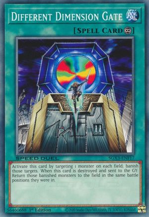 Different Dimension Gate (F) (SGX3-ENF17) - Speed Duel GX: Duelists of Shadows 1st Edition Speed Duel GX: Duelists of Shadows Yugioh Single Squirtle Squad Card Shop.