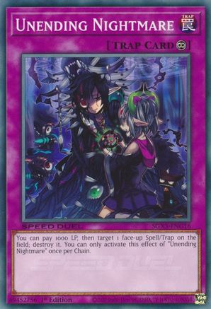 Unending Nightmare (SGX3-ENG16) - Speed Duel GX: Duelists of Shadows 1st Edition Speed Duel GX: Duelists of Shadows Yugioh Single Squirtle Squad Card Shop.