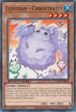Cloudian - Cirrostratus (SGX3-ENH05) - Speed Duel GX: Duelists of Shadows 1st Edition Speed Duel GX: Duelists of Shadows Yugioh Single Squirtle Squad Card Shop.
