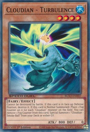 Cloudian - Turbulence (SGX3-ENH07) - Speed Duel GX: Duelists of Shadows 1st Edition Speed Duel GX: Duelists of Shadows Yugioh Single Squirtle Squad Card Shop.