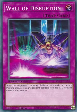 Wall of Disruption (SGX3-ENH20) - Speed Duel GX: Duelists of Shadows 1st Edition Speed Duel GX: Duelists of Shadows Yugioh Single Squirtle Squad Card Shop.