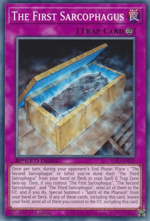 The First Sarcophagus (SGX3-ENI06) - Speed Duel GX: Duelists of Shadows 1st Edition Speed Duel GX: Duelists of Shadows Yugioh Single Squirtle Squad Card Shop.