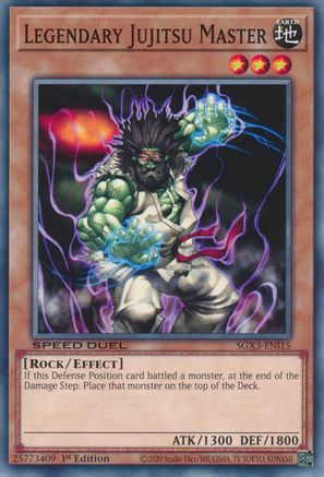 Legendary Jujitsu Master (SGX3-ENI15) - Speed Duel GX: Duelists of Shadows 1st Edition Speed Duel GX: Duelists of Shadows Yugioh Single Squirtle Squad Card Shop.