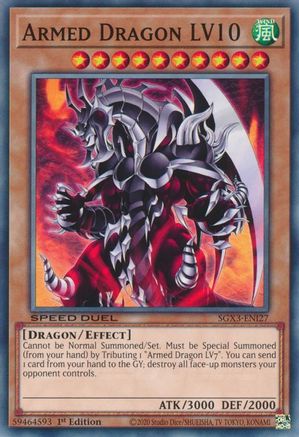 Armed Dragon LV10 (SGX3-ENI27) - Speed Duel GX: Duelists of Shadows 1st Edition Speed Duel GX: Duelists of Shadows Yugioh Single Squirtle Squad Card Shop.