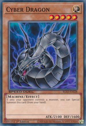 Cyber Dragon (SGX3-ENI28) - Speed Duel GX: Duelists of Shadows 1st Edition Speed Duel GX: Duelists of Shadows Yugioh Single Squirtle Squad Card Shop.