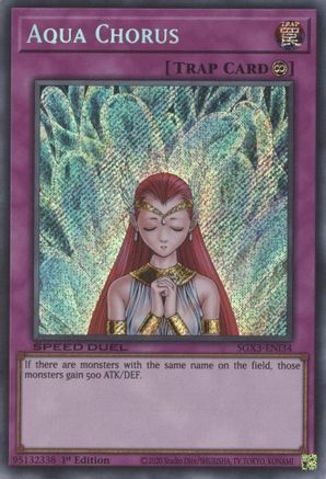 Aqua Chorus (Secret Rare) (SGX3-ENI34) - Speed Duel GX: Duelists of Shadows 1st Edition Speed Duel GX: Duelists of Shadows Yugioh Single Squirtle Squad Card Shop.
