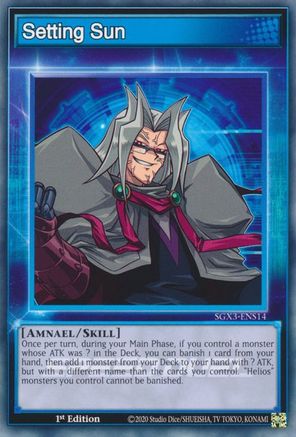 Setting Sun (SGX3-ENS14) - Speed Duel GX: Duelists of Shadows 1st Edition Speed Duel GX: Duelists of Shadows Yugioh Single Squirtle Squad Card Shop.