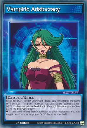 Vampiric Aristocracy (SGX3-ENS03) - Speed Duel GX: Duelists of Shadows 1st Edition Speed Duel GX: Duelists of Shadows Yugioh Single Squirtle Squad Card Shop.