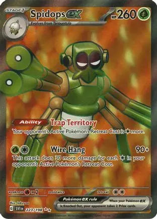 Scarlet & Violet - Base Set - Spidops ex 223/198 - clean card image