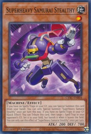 Superheavy Samurai Stealthy (CYAC-EN004) - Cyberstorm Access 1st Edition Cyberstorm Access Yugioh Single Squirtle Squad Card Shop.