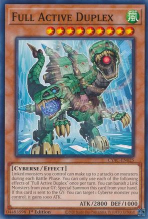 Full Active Duplex (CYAC-EN025) - Cyberstorm Access 1st Edition Cyberstorm Access Yugioh Single Squirtle Squad Card Shop.