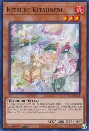 Kitsuni Kitsunebi (CYAC-EN028) - Cyberstorm Access 1st Edition Cyberstorm Access Yugioh Single Squirtle Squad Card Shop.