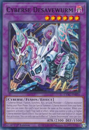 Cyberse Desavewurm (CYAC-EN034) - Cyberstorm Access 1st Edition Cyberstorm Access Yugioh Single Squirtle Squad Card Shop.