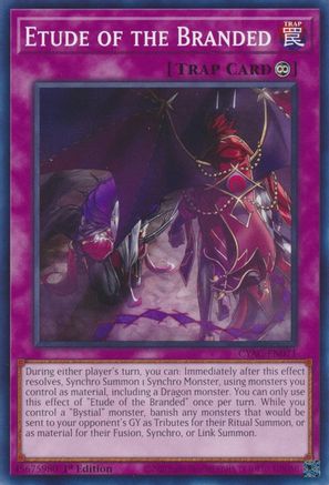 Etude of the Branded (CYAC-EN071) - Cyberstorm Access 1st Edition Cyberstorm Access Yugioh Single Squirtle Squad Card Shop.