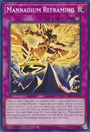 Mannadium Reframing (CYAC-EN073) - Cyberstorm Access 1st Edition Cyberstorm Access Yugioh Single Squirtle Squad Card Shop.