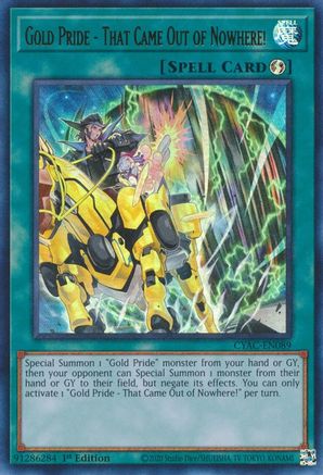 Gold Pride - That Came Out of Nowhere! (CYAC-EN089) - Cyberstorm Access 1st Edition Cyberstorm Access Yugioh Single Squirtle Squad Card Shop.