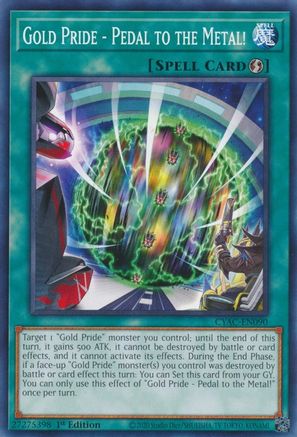 Gold Pride - Pedal to the Metal! (CYAC-EN090) - Cyberstorm Access 1st Edition Cyberstorm Access Yugioh Single Squirtle Squad Card Shop.