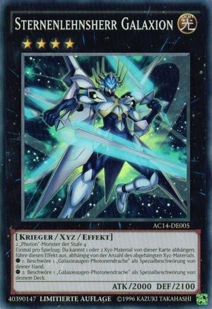 Starliege Lord Galaxion (German) - "Sternenlehnsherr Galaxion" (AC14-DE005) - Advent Calendar 2014 (Adventskalender ZEXAL-Edition) Limited Advent Calendar 2014 (Adventskalender ZEXAL-Edition) Yugioh Single Squirtle Squad Card Shop.