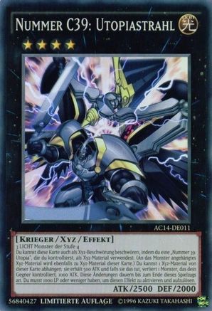 Number C39: Utopia Ray (German) - "Nummer C39: Utopiastrahl" (AC14-DE011) - Advent Calendar 2014 (Adventskalender ZEXAL-Edition) Limited Advent Calendar 2014 (Adventskalender ZEXAL-Edition) Yugioh Single Squirtle Squad Card Shop.