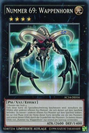 Number 69: Heraldry Crest (German) - "Nummer 69: Wappenhorn" (AC14-DE016) - Advent Calendar 2014 (Adventskalender ZEXAL-Edition) Limited Advent Calendar 2014 (Adventskalender ZEXAL-Edition) Yugioh Single Squirtle Squad Card Shop.