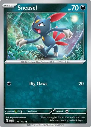 Sneasel 133 SV02 Paldea Evolved - Common