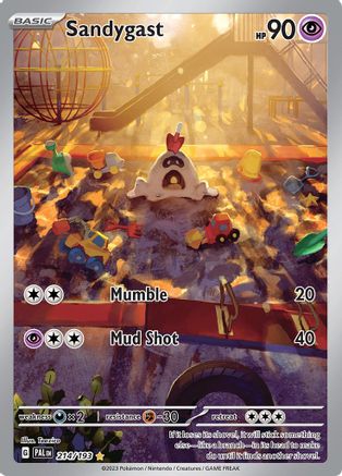 Sandygast 214/193 - Holofoil SV02 Paldea Evolved - Illustration Rare SV02: Paldea Evolved Pokemon Single Squirtle Squad Card Shop.