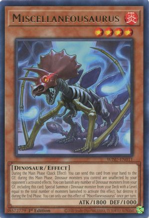 Miscellaneousaurus (WISU-EN011) - Wild Survivors 1st Edition Wild Survivors Yugioh Single Squirtle Squad Card Shop.