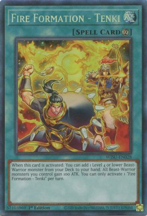 Fire Formation - Tenki (CR) (WISU-EN028) - Wild Survivors 1st Edition Wild Survivors Yugioh Single Squirtle Squad Card Shop.