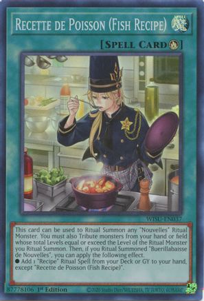 Recette de Poisson (Fish Recipe) (WISU-EN037) - Wild Survivors 1st Edition Wild Survivors Yugioh Single Squirtle Squad Card Shop.