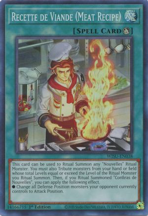 Recette de Viande (Meat Recipe) (WISU-EN038) - Wild Survivors 1st Edition Wild Survivors Yugioh Single Squirtle Squad Card Shop.