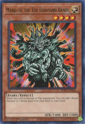 Manju of the Ten Thousand Hands (WISU-EN046) - Wild Survivors 1st Edition Wild Survivors Yugioh Single Squirtle Squad Card Shop.