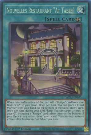 Nouvelles Restaurant "At Table" (CR) (WISU-EN035) - Wild Survivors 1st Edition Wild Survivors Yugioh Single Squirtle Squad Card Shop.