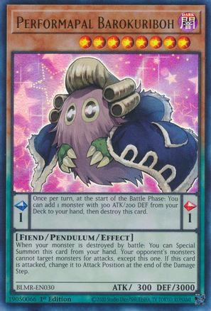 Performapal Barokuriboh (BLMR-EN030) - Battles of Legend: Monstrous Revenge 1st Edition Battles of Legend: Monstrous Revenge Yugioh Single Squirtle Squad Card Shop.