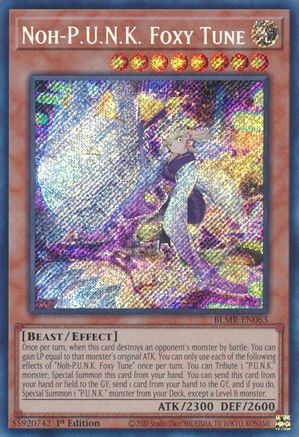 Noh-P.U.N.K. Foxy Tune (BLMR-EN063) - Battles of Legend: Monstrous Revenge 1st Edition Battles of Legend: Monstrous Revenge Yugioh Single Squirtle Squad Card Shop.