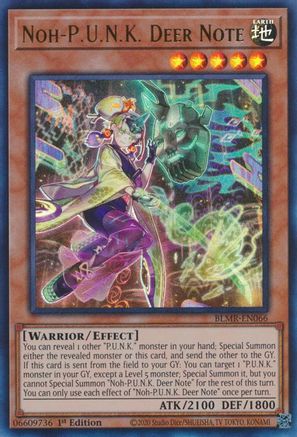 Noh-P.U.N.K. Deer Note (BLMR-EN066) - Battles of Legend: Monstrous Revenge 1st Edition Battles of Legend: Monstrous Revenge Yugioh Single Squirtle Squad Card Shop.