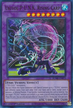 Ukiyoe-P.U.N.K. Rising Carp (BLMR-EN072) - Battles of Legend: Monstrous Revenge 1st Edition Battles of Legend: Monstrous Revenge Yugioh Single Squirtle Squad Card Shop.