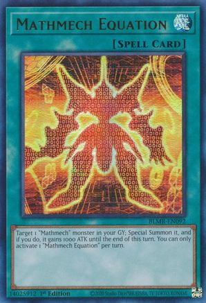 Mathmech Equation (BLMR-EN092) - Battles of Legend: Monstrous Revenge 1st Edition Battles of Legend: Monstrous Revenge Yugioh Single Squirtle Squad Card Shop.