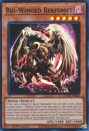 Big-Winged Berfomet (DUNE-EN004) - Duelist Nexus 1st Edition Duelist Nexus Yugioh Single Squirtle Squad Card Shop.