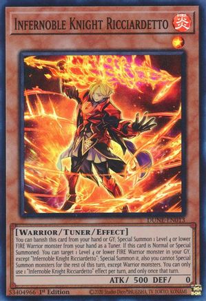 Infernoble Knight Ricciardetto (DUNE-EN013) - Duelist Nexus 1st Edition Duelist Nexus Yugioh Single Squirtle Squad Card Shop.