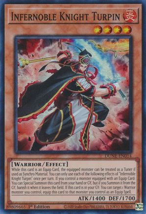 Infernoble Knight Turpin (DUNE-EN014) - Duelist Nexus 1st Edition Duelist Nexus Yugioh Single Squirtle Squad Card Shop.