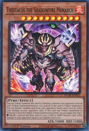 Thestalos the Shadowfire Monarch (DUNE-EN023) - Duelist Nexus 1st Edition Duelist Nexus Yugioh Single Squirtle Squad Card Shop.