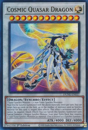 Cosmic Quasar Dragon (DUNE-EN037) - Duelist Nexus 1st Edition Duelist Nexus Yugioh Single Squirtle Squad Card Shop.