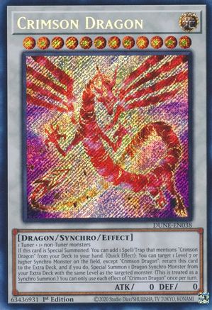 Crimson Dragon (DUNE-EN038) - Duelist Nexus 1st Edition Duelist Nexus Yugioh Single Squirtle Squad Card Shop.