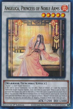 Angelica, Princess of Noble Arms (DUNE-EN040) - Duelist Nexus 1st Edition Duelist Nexus Yugioh Single Squirtle Squad Card Shop.