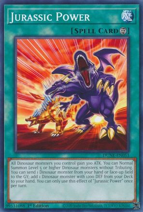 Jurassic Power (DUNE-EN053) - Duelist Nexus 1st Edition Duelist Nexus Yugioh Single Squirtle Squad Card Shop.
