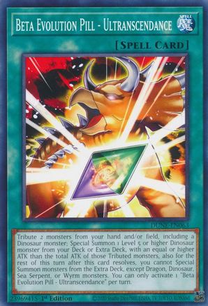 Beta Evolution Pill - Ultranscendance (DUNE-EN063) - Duelist Nexus 1st Edition Duelist Nexus Yugioh Single Squirtle Squad Card Shop.